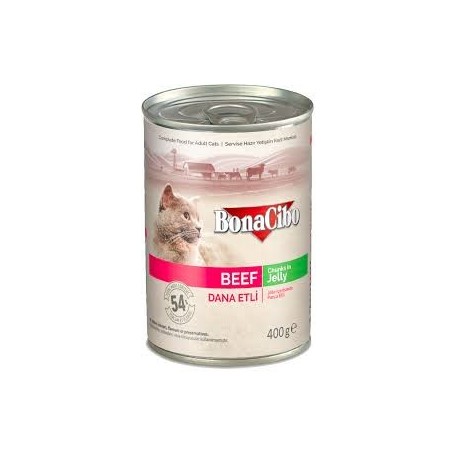 BonaCibo Adult cat Beef Chunks in Jelly